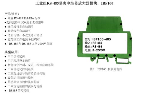 工业级RS-485隔离中继器中继放大器模块 IBF100的技术解析与应用指南